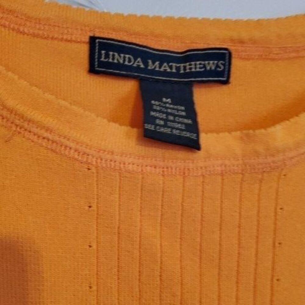 T29 Linda Matthews dressy orange tank top - Picture 4 of 4